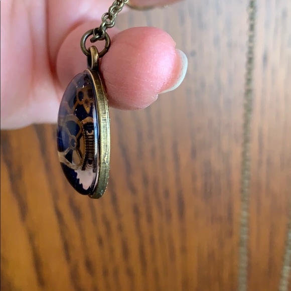 Vintage Watch Gears 3D Handmade One of a kind Necklace NWOT 24” New - Picture 4 of 8